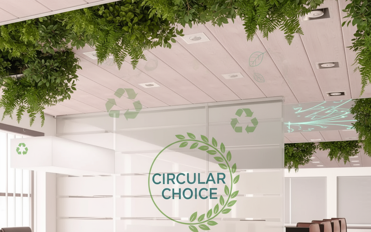 Forro de PVC sustentável em ambiente moderno